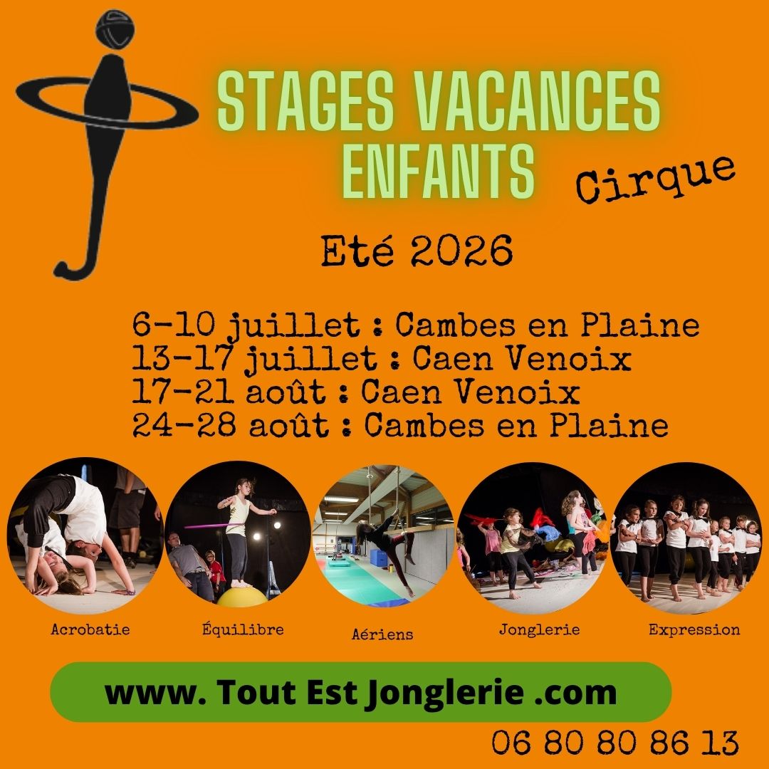 Stage Cirque été 2026 Tout Est Jonglerie
