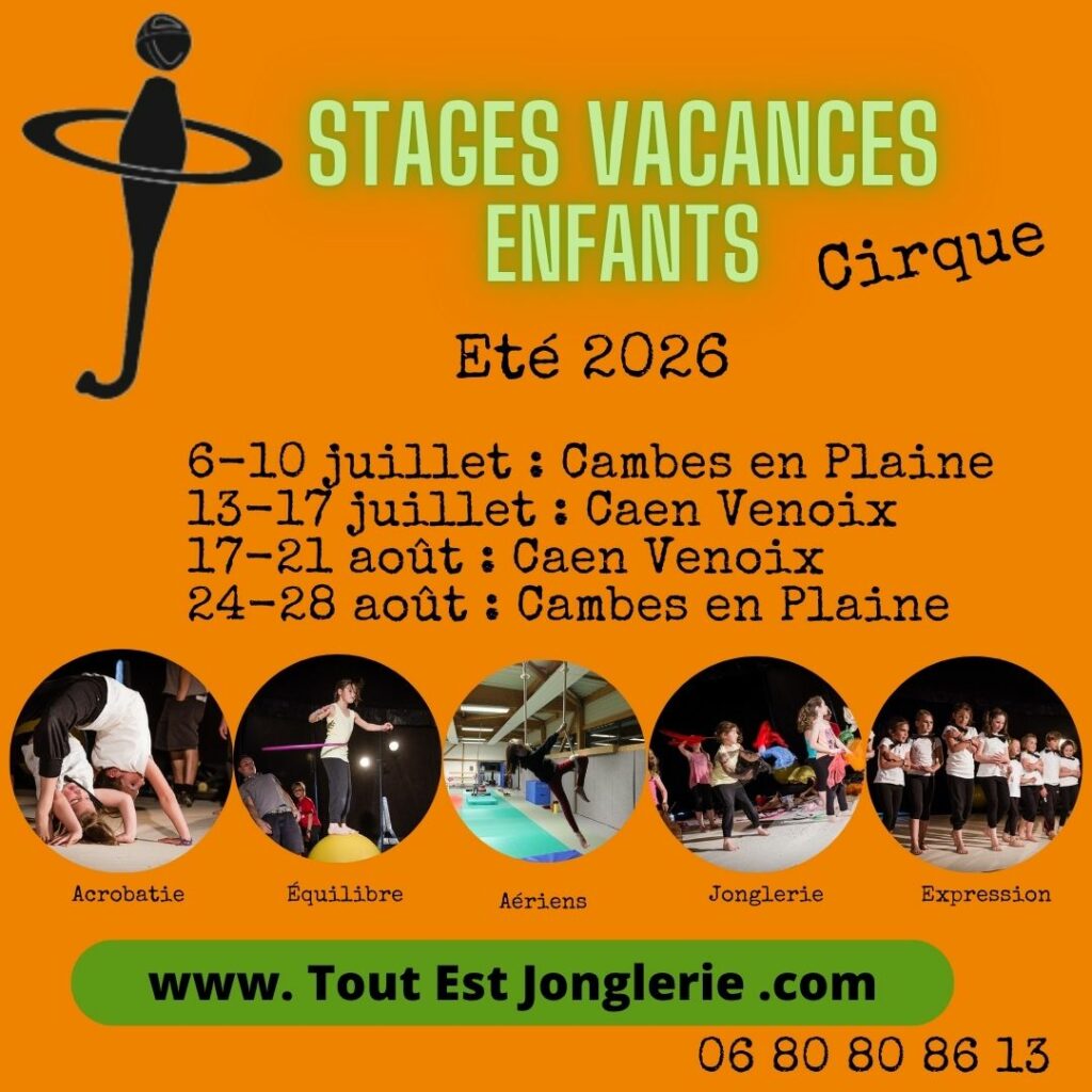 Stage Cirque été 2026 Tout Est Jonglerie